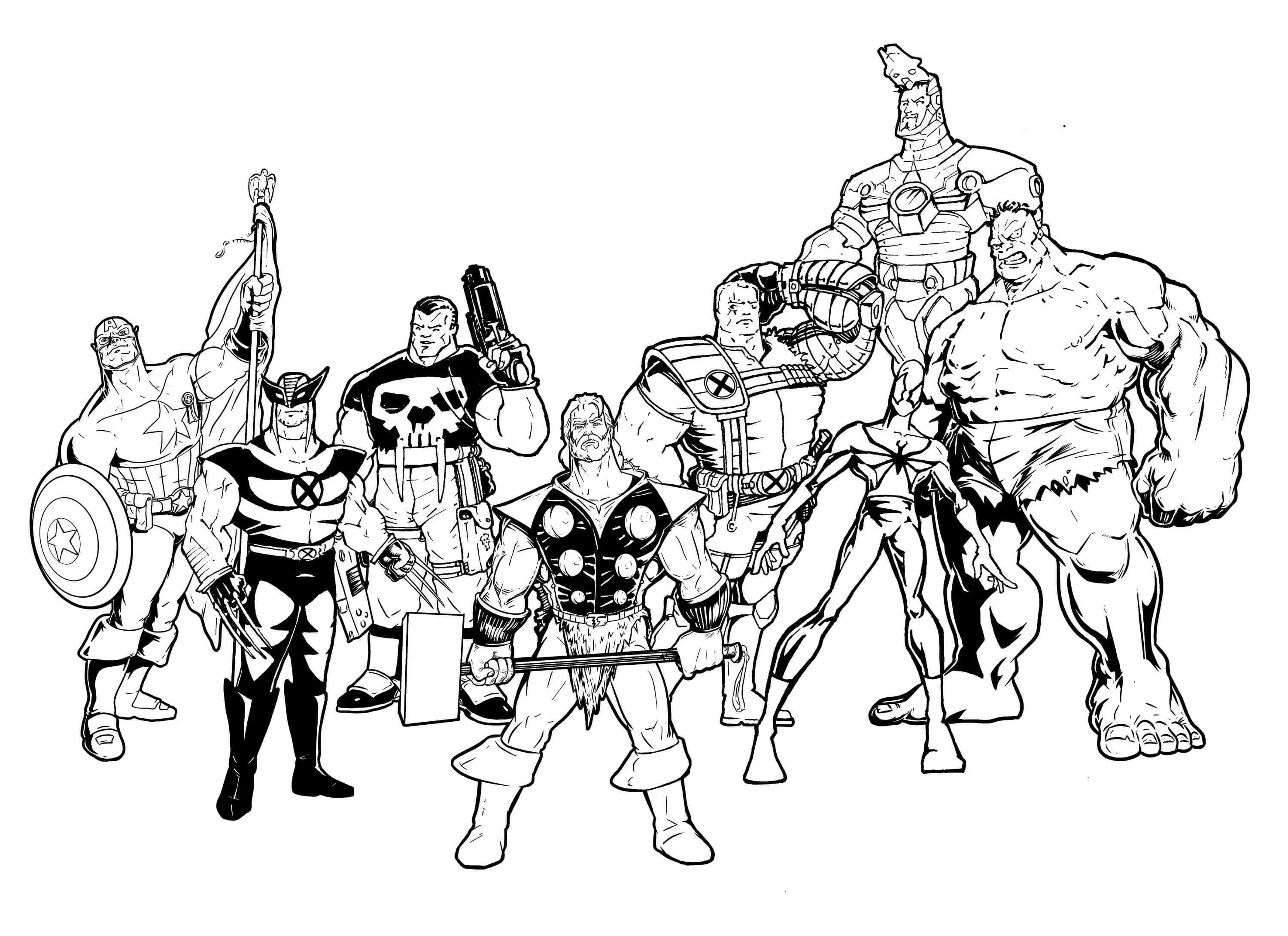 Marvel Coloring Pages
