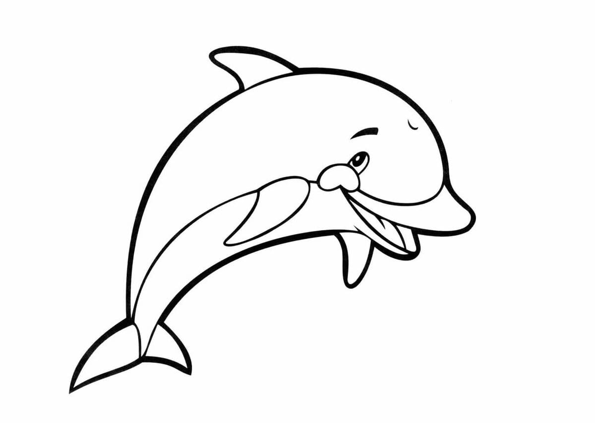 Delfin Ausmalbild. 100 Malvorlagen Kostenlos zum Ausdrucken