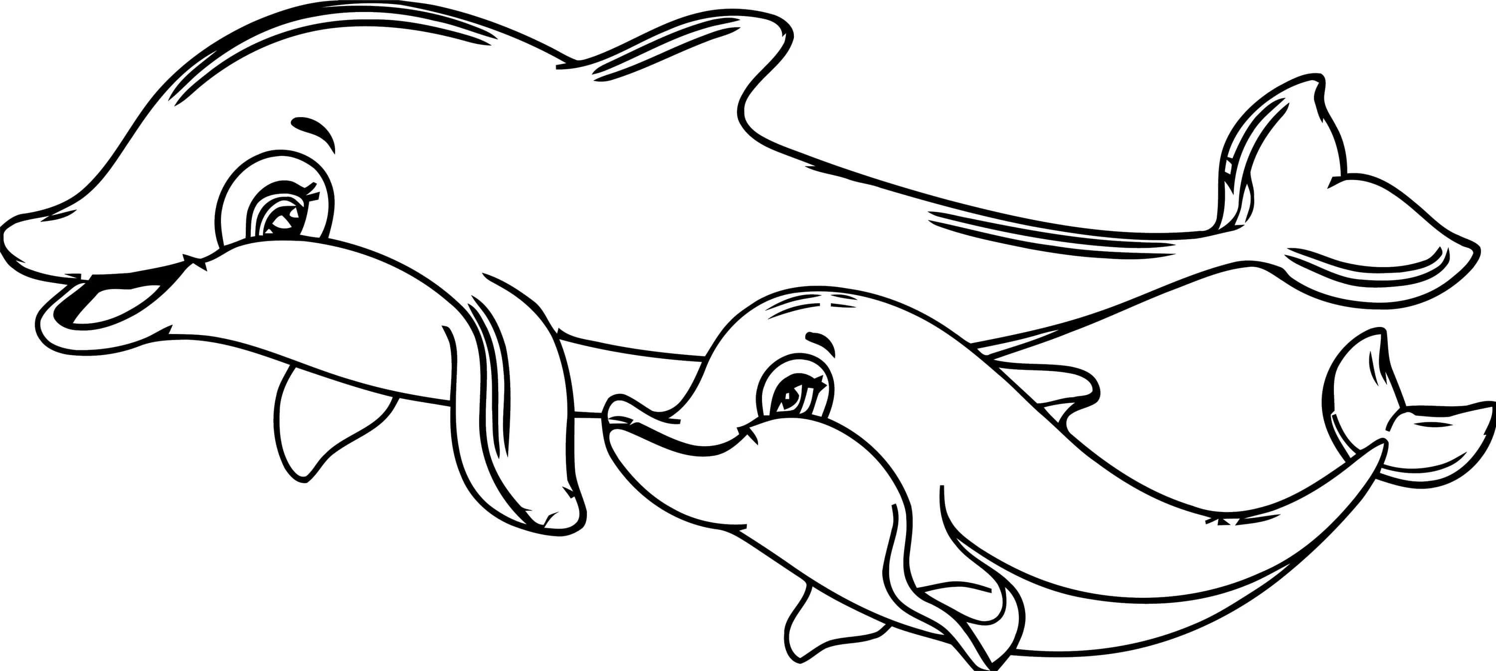Delfin Ausmalbild. 7 Malvorlagen Kostenlos zum Ausdrucken