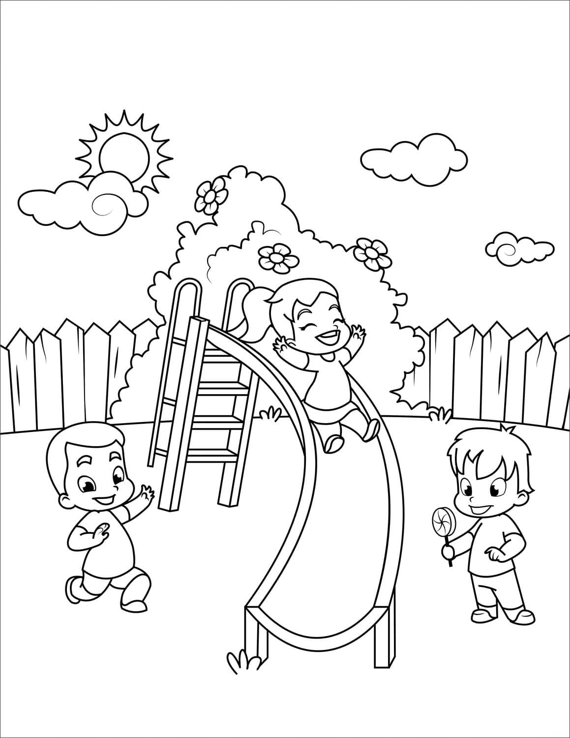 Dibujos de niños de jardin de infantes para Colorear
