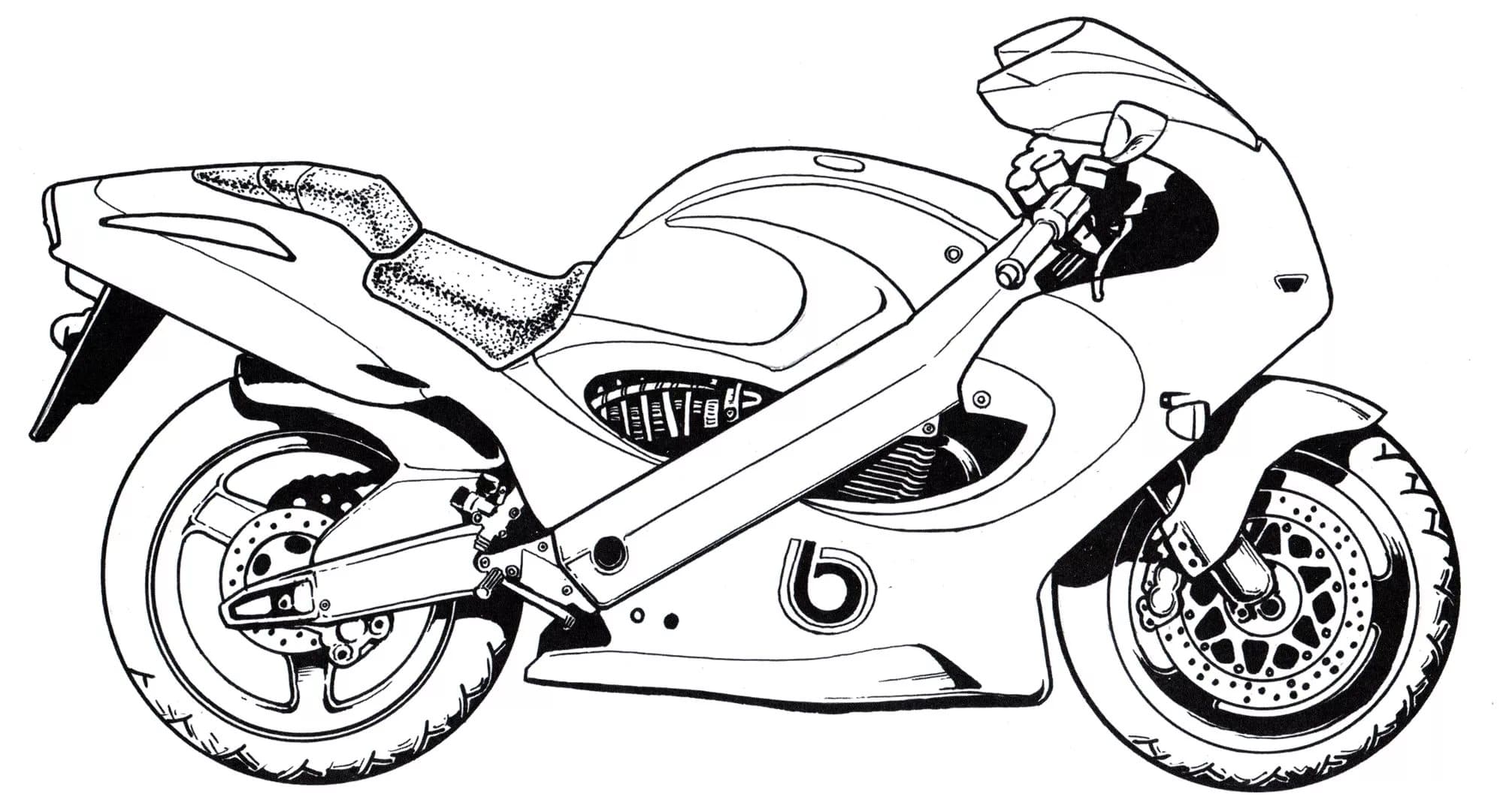 Desenho de Motocicleta para colorir - 100 imagens para impressão gratuita