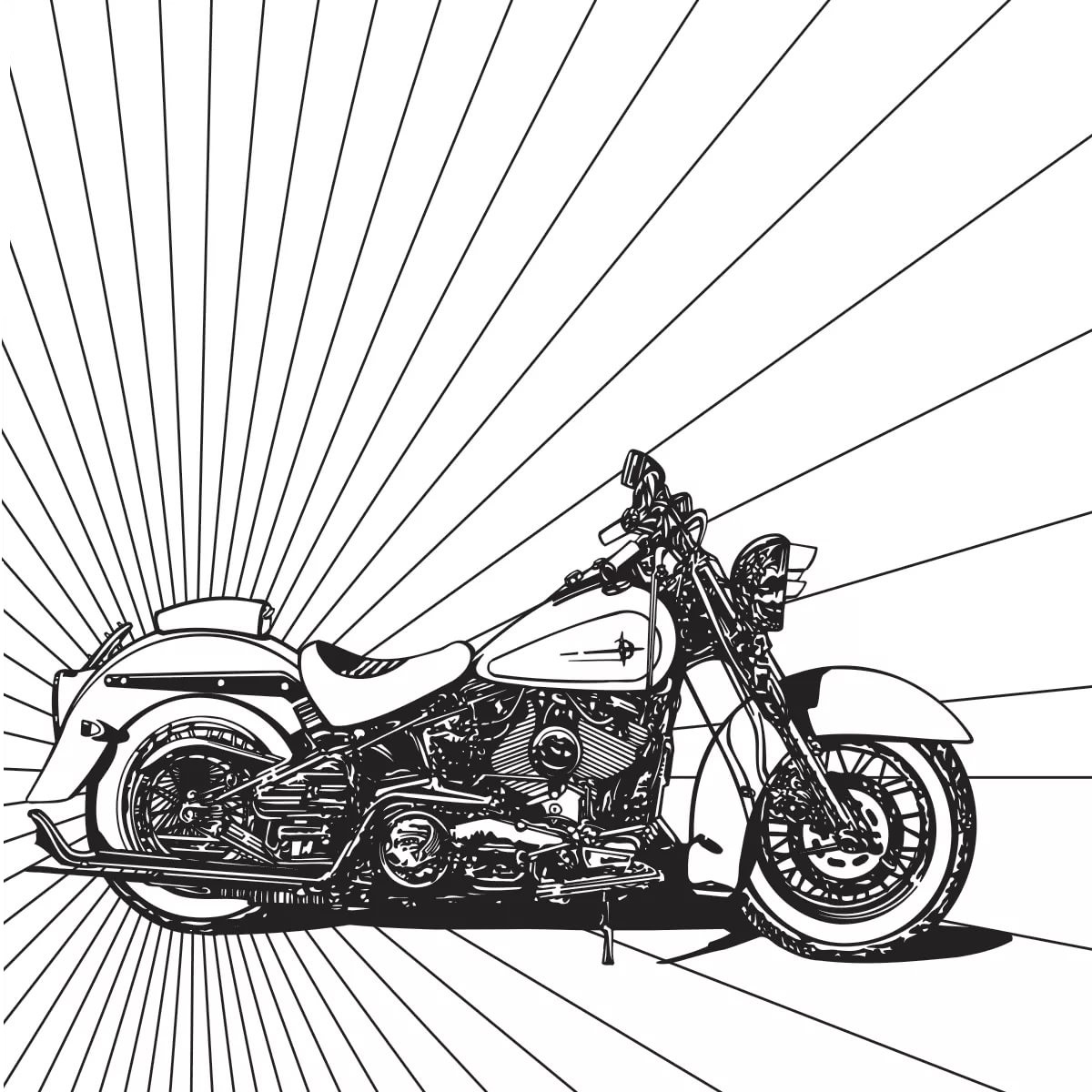 Ausmalbilder Motorrad | Kostenlos Malvorlagen zum Ausdrucken