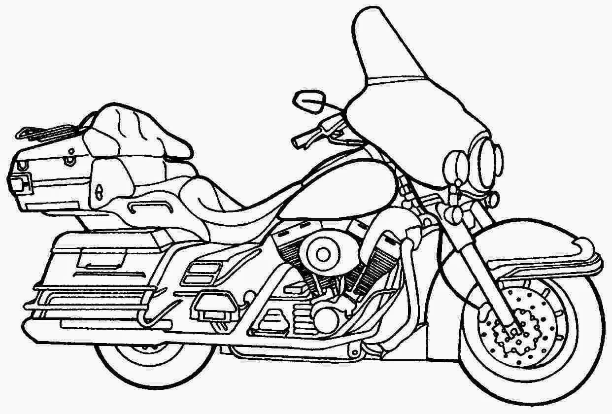 Desenho de Motocicleta para colorir - 100 imagens para impressão gratuita