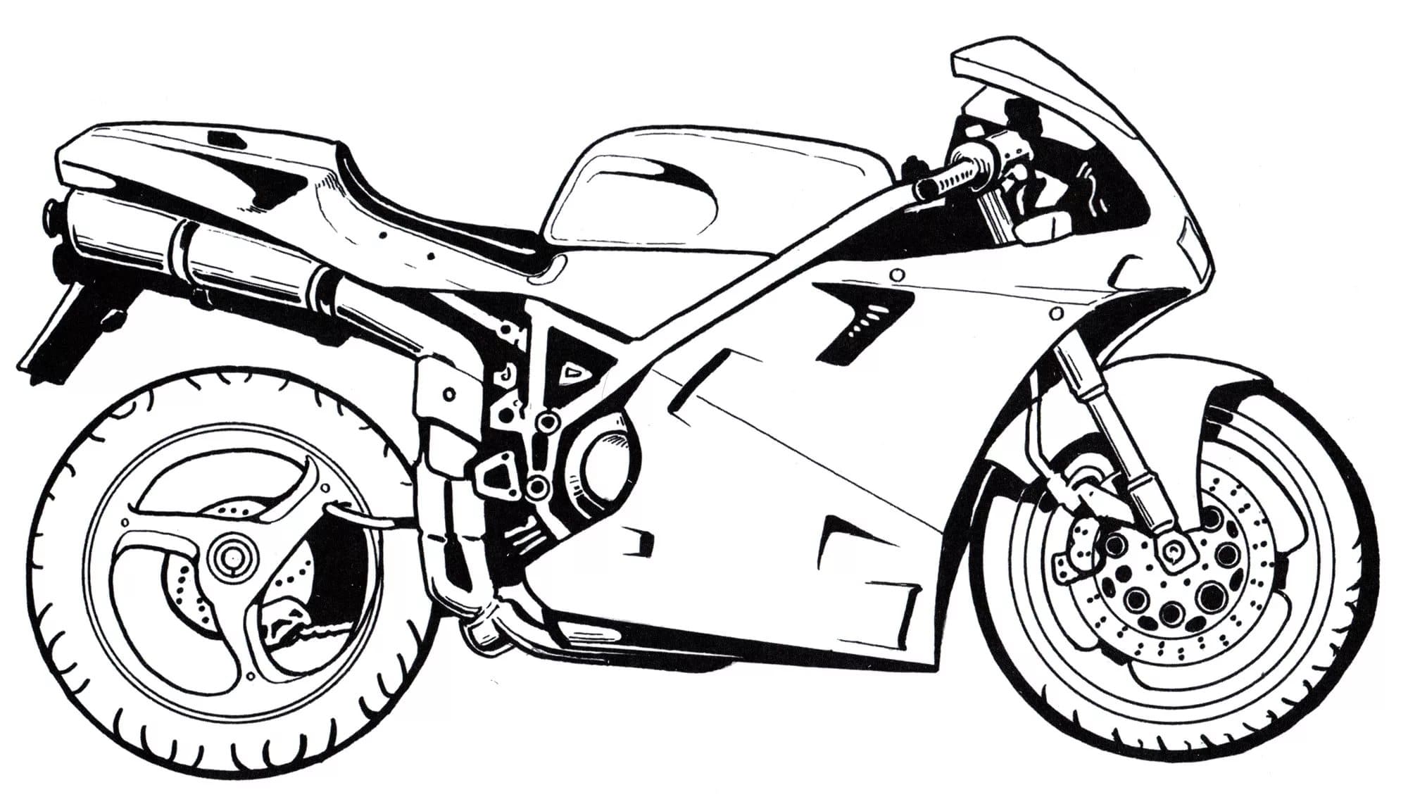 Download Motorcycle Coloring Pages For Kids. Free Printable