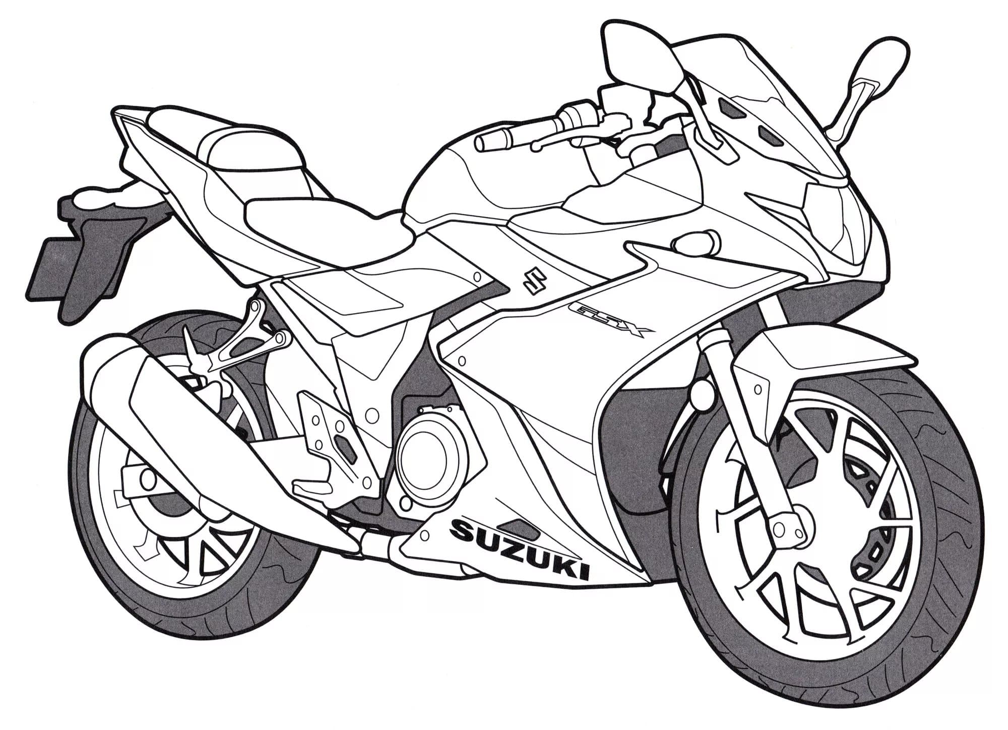 Motorcycle Coloring Pages For Kids. Free Printable