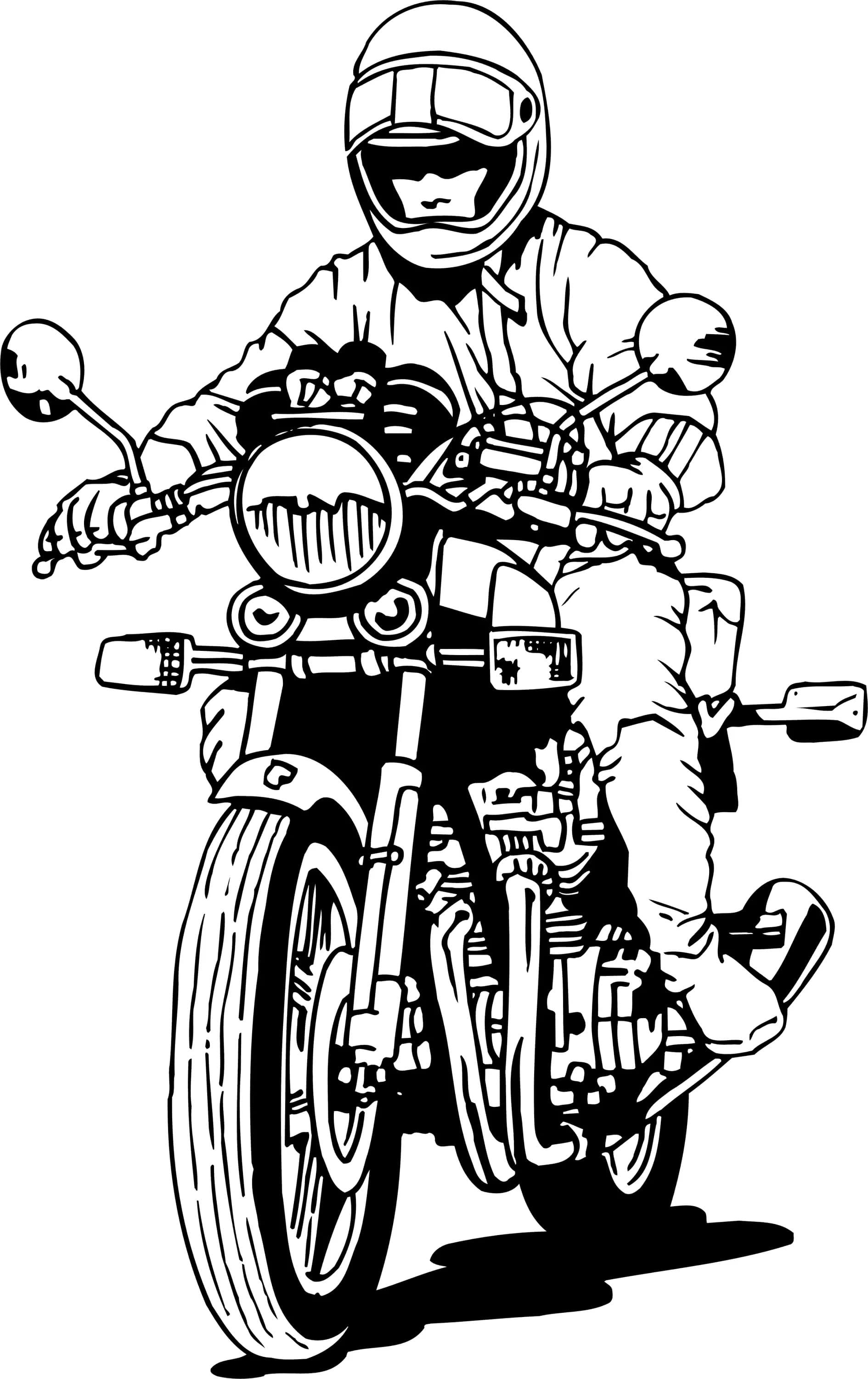 Desenhos de Motocicleta para Colorir