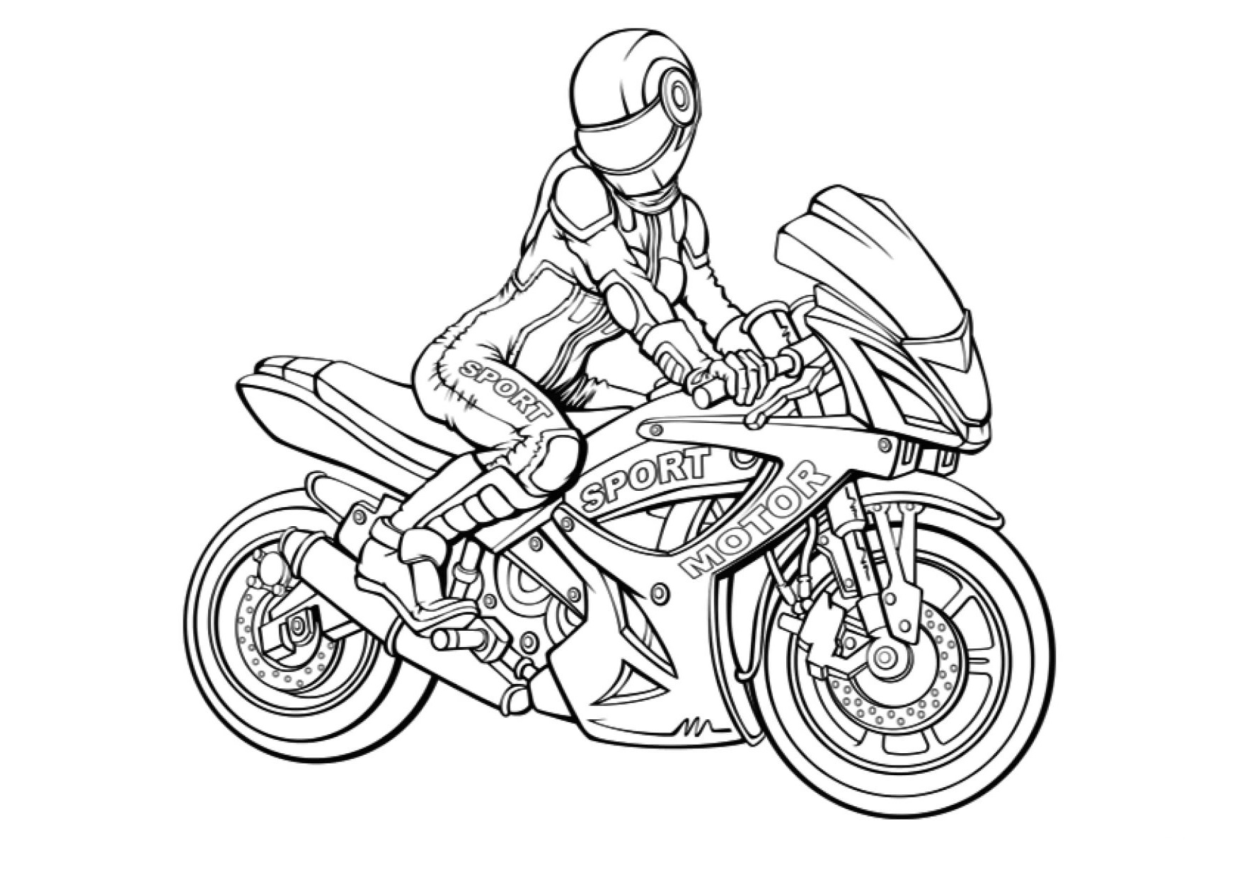 Ausmalbilder Motorrad Kawasaki