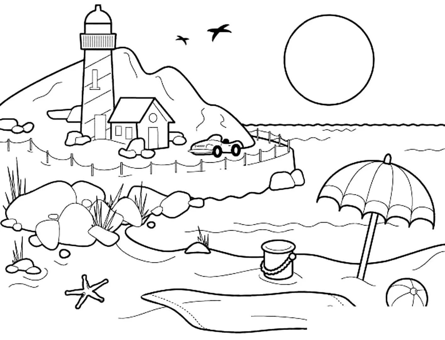 Summer Coloring Pages.