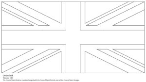 Great Britain flag coloring pages. Print for free online