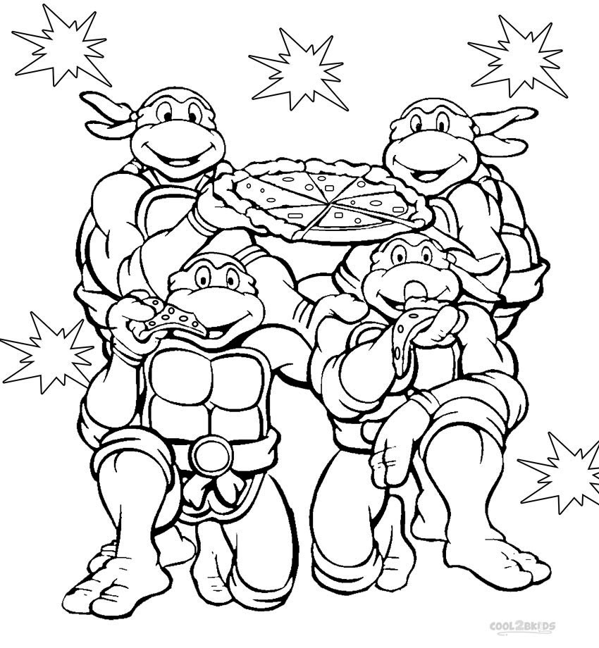 teenage mutant ninja turtles coloring pages print them for