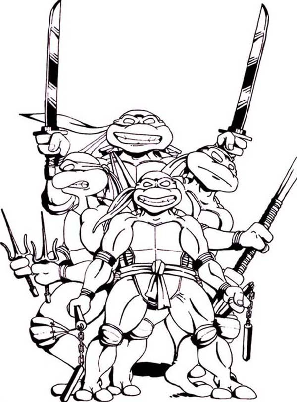 Ausmalbilder Teenage Mutant Ninja Turtles | 110 Malvorlagen Kostenlos zum Ausdrucken