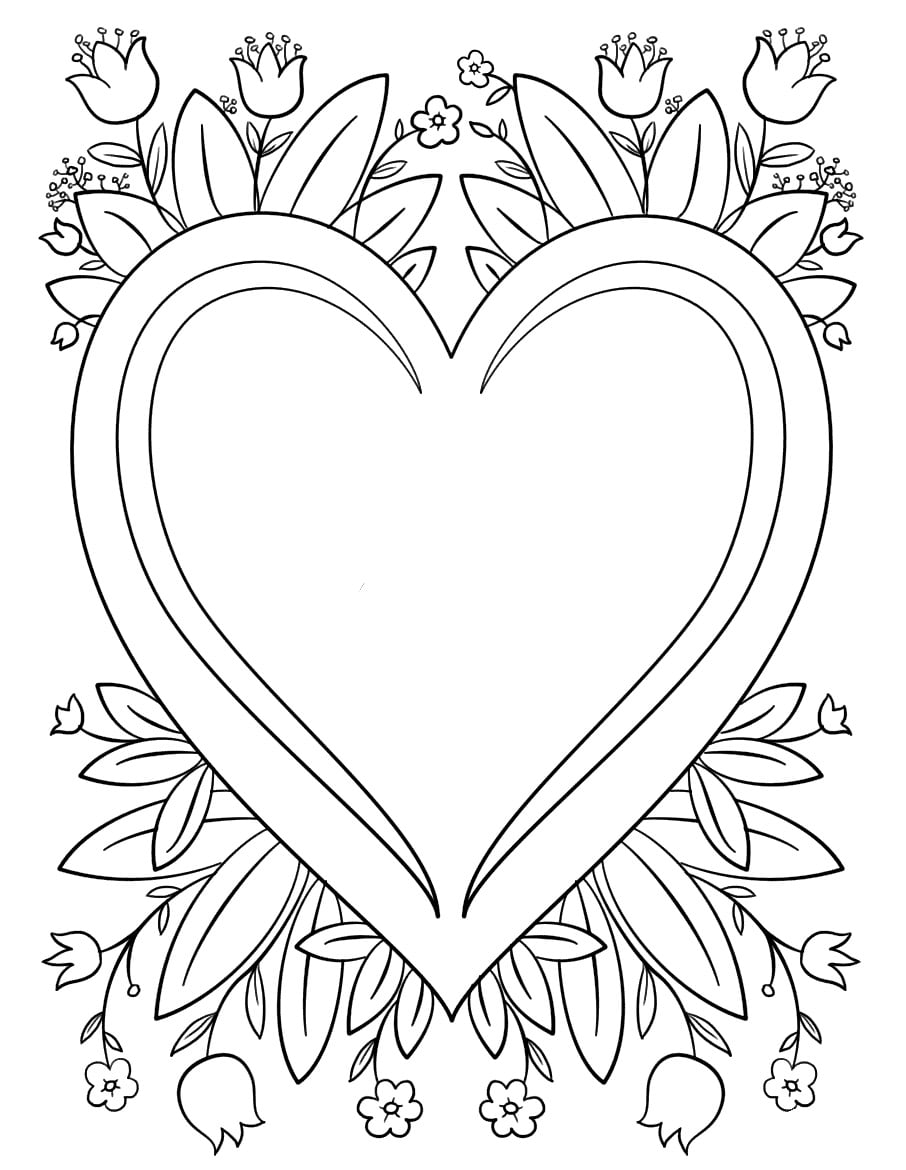 Dibujos de Corazón para colorear - Descargar o imprimir gratis