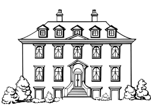 Desenhos de Casa para Colorir