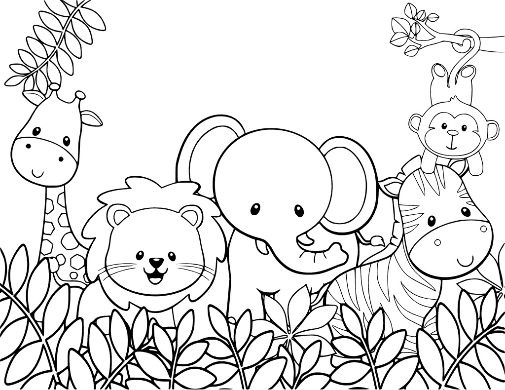Coloring pages Animals. Download or print for children, 20 images