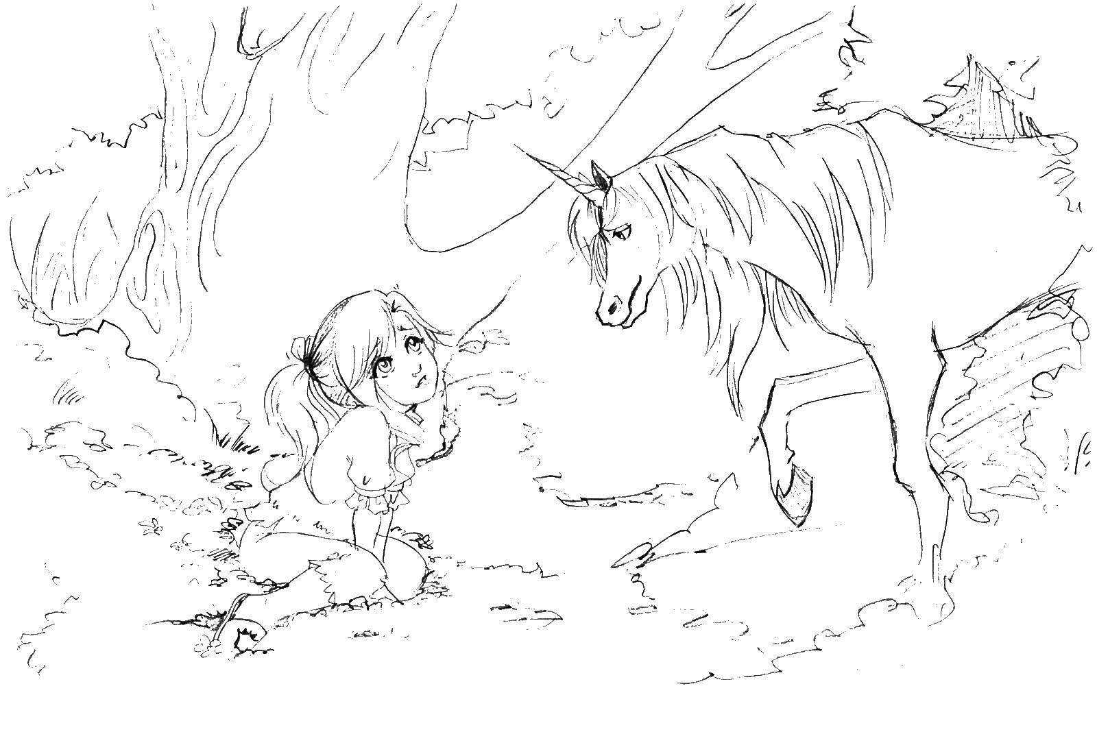 Unicorn Coloring Pages, 100 Black and White Pictures. Print ThemOnline!