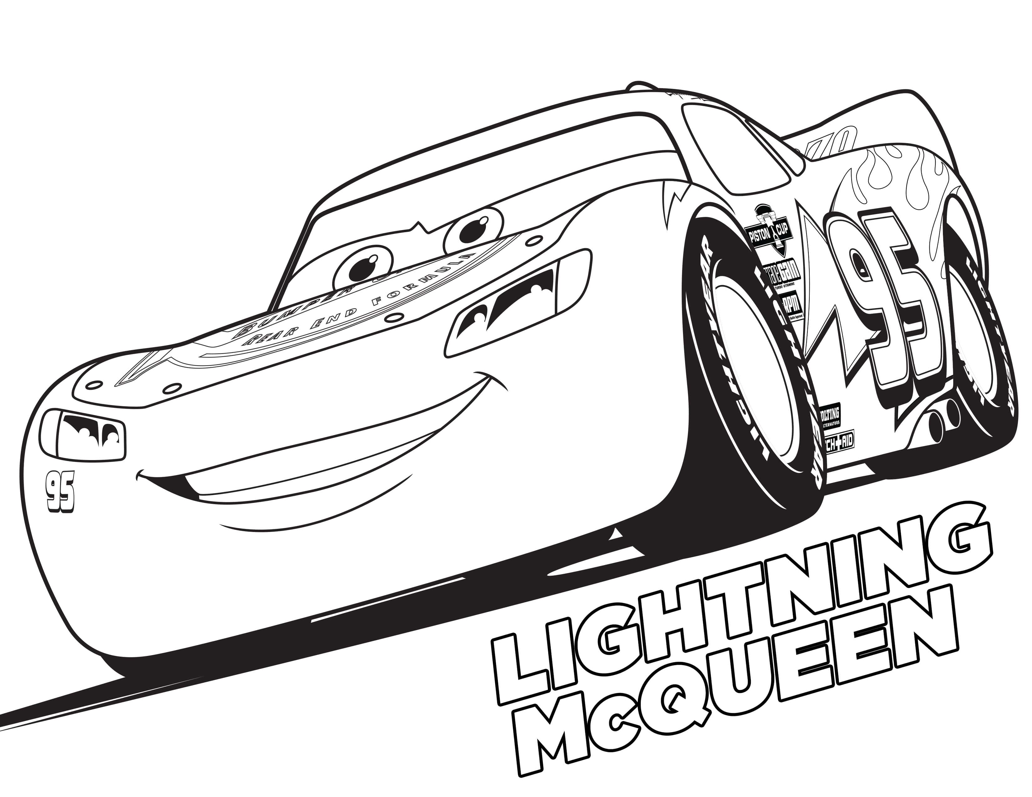 Ausmalbilder Lightning McQueen   20 Bilder zum kostenlosen Drucken