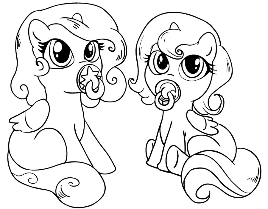 Desenho e Imagem My Little Pony Bebê para Colorir e Imprimir