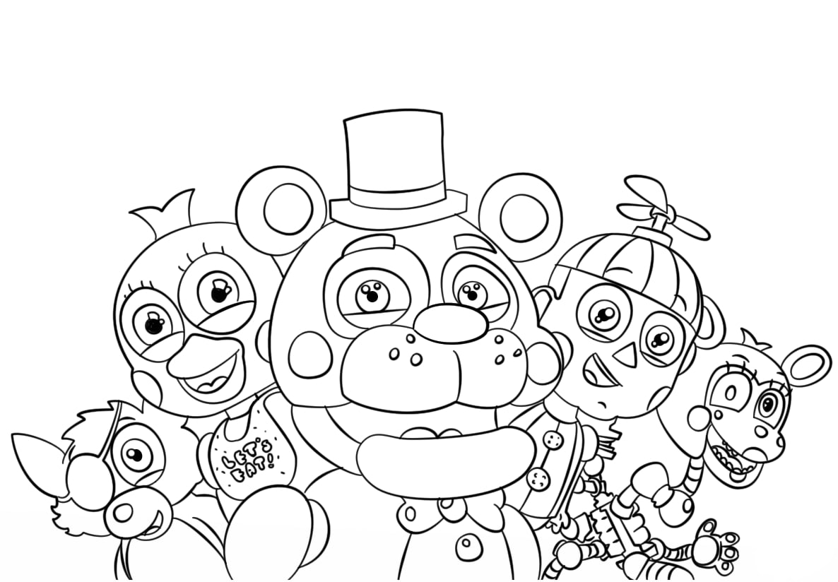 Desenhos para colorir Nightmare Freddy FNAF - Desenhos para colorir grátis  para imprimir