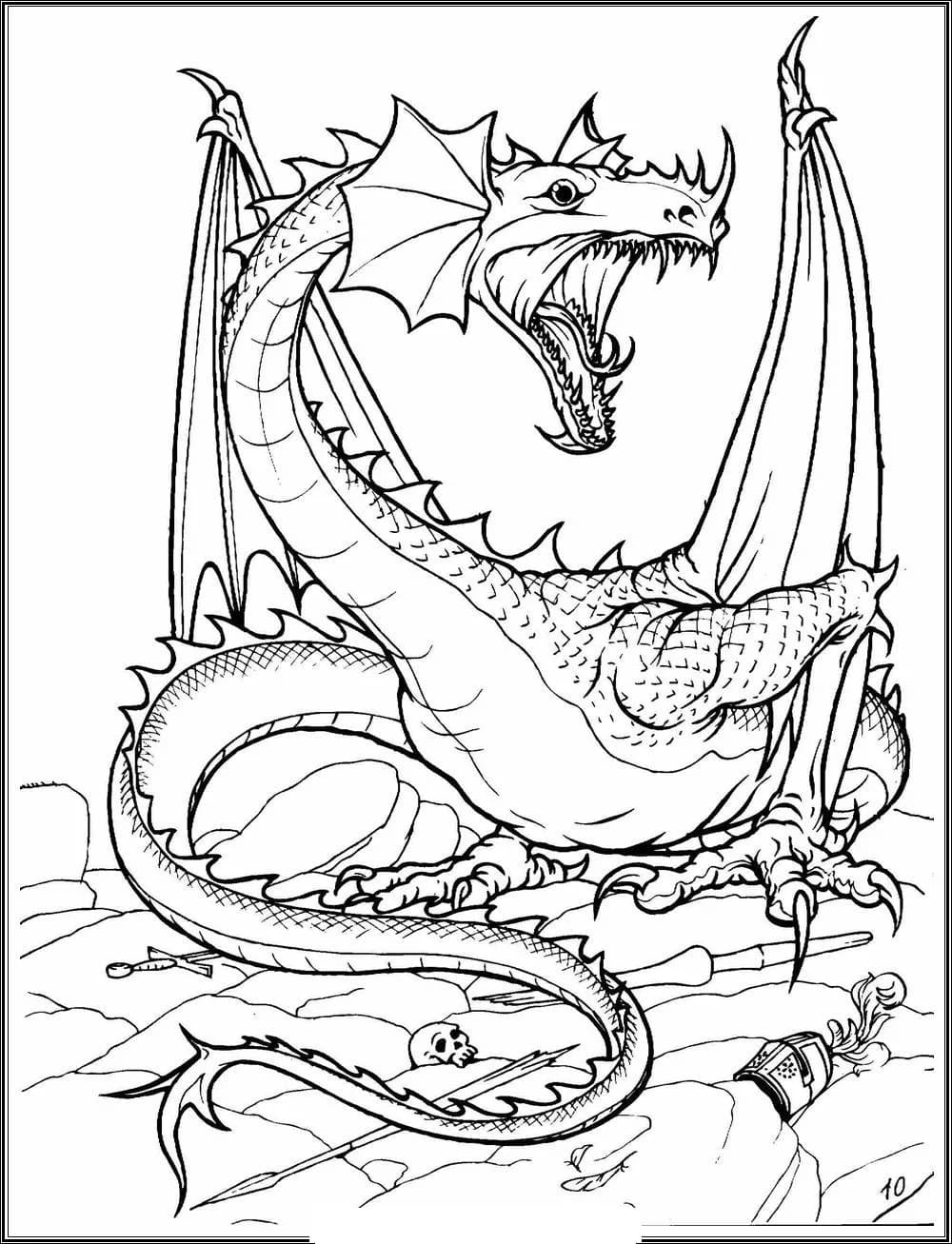 Dibujos de Dragón para Colorear