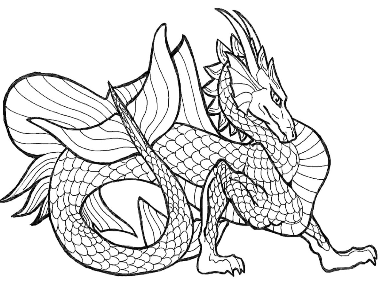 Coloriage Dragon à imprimer