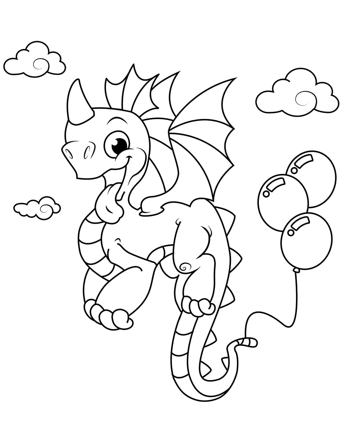Dibujos de Dragón para Colorear