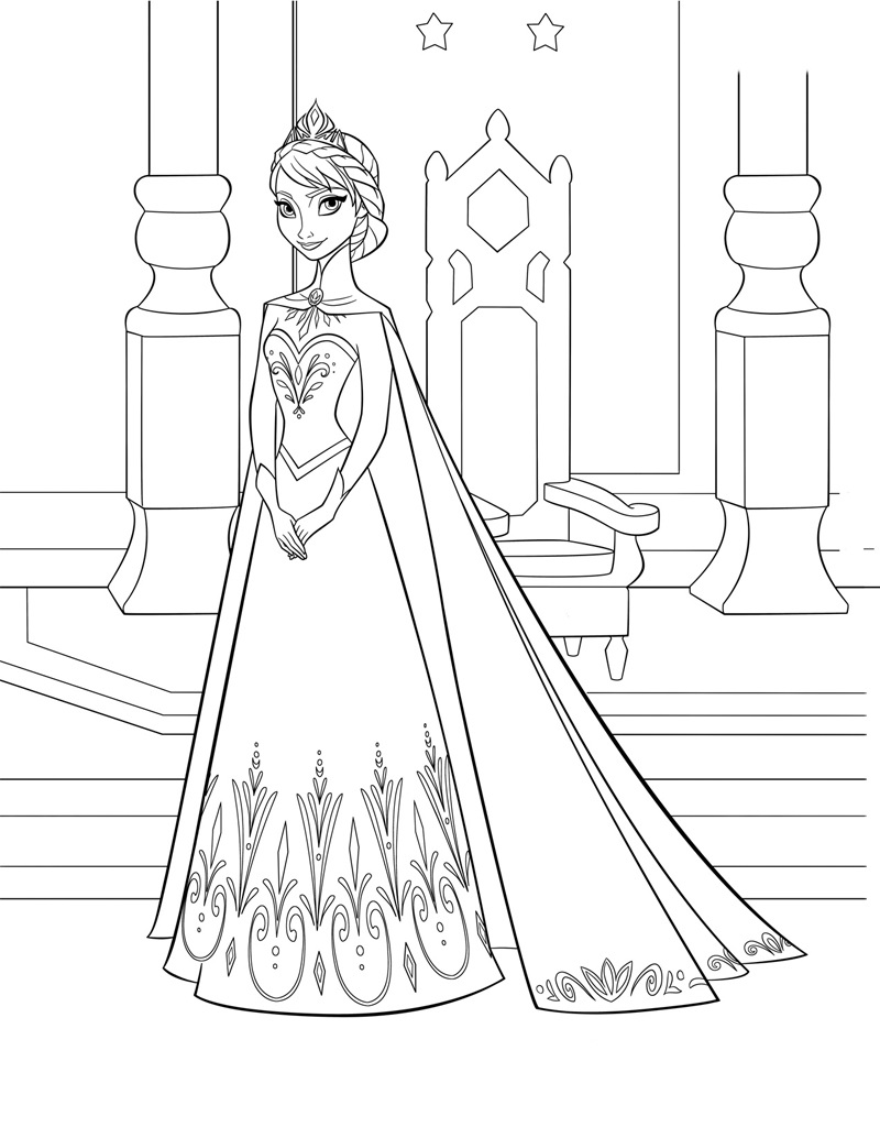 Coloriage Elsa à imprimer