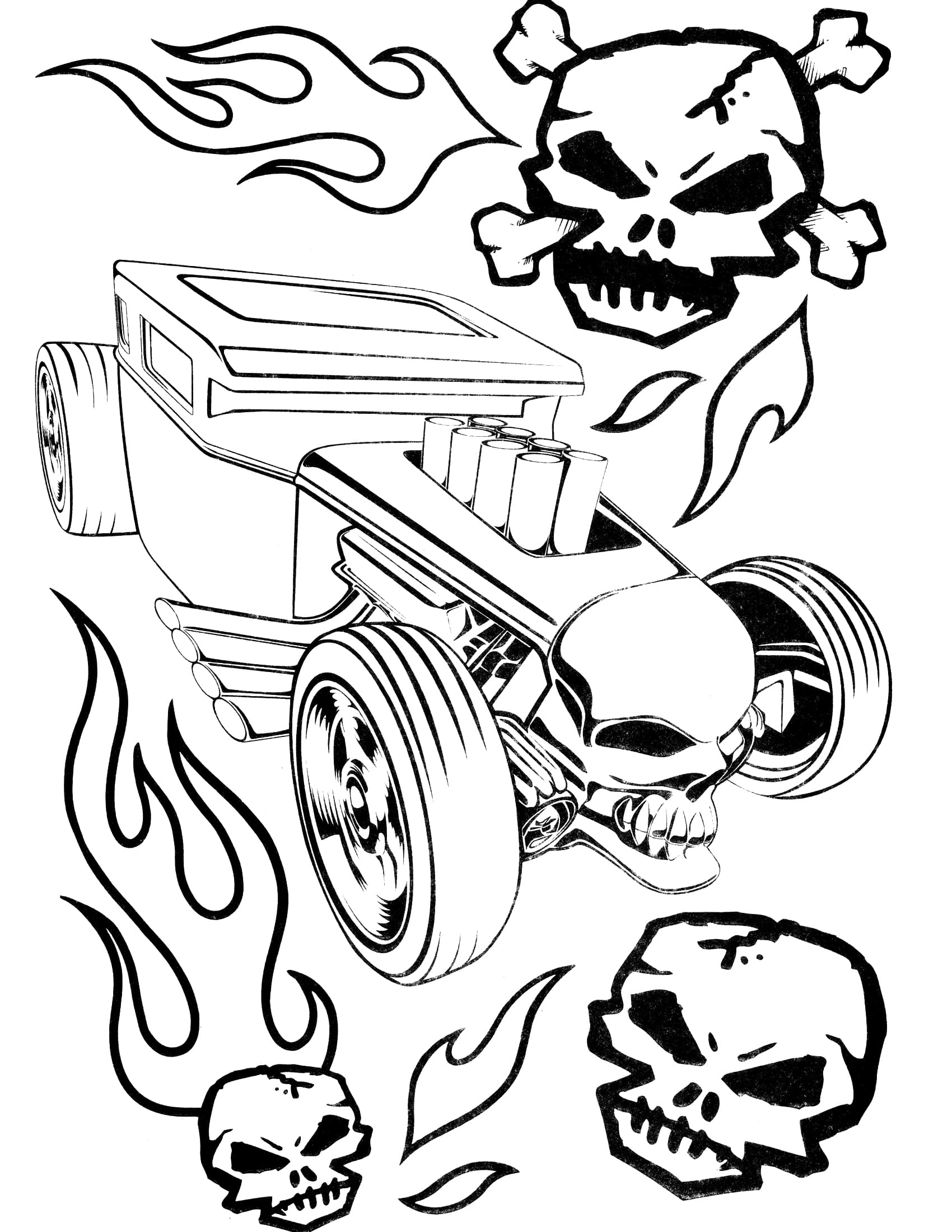 Desenhos do Hot Wheels para Colorir