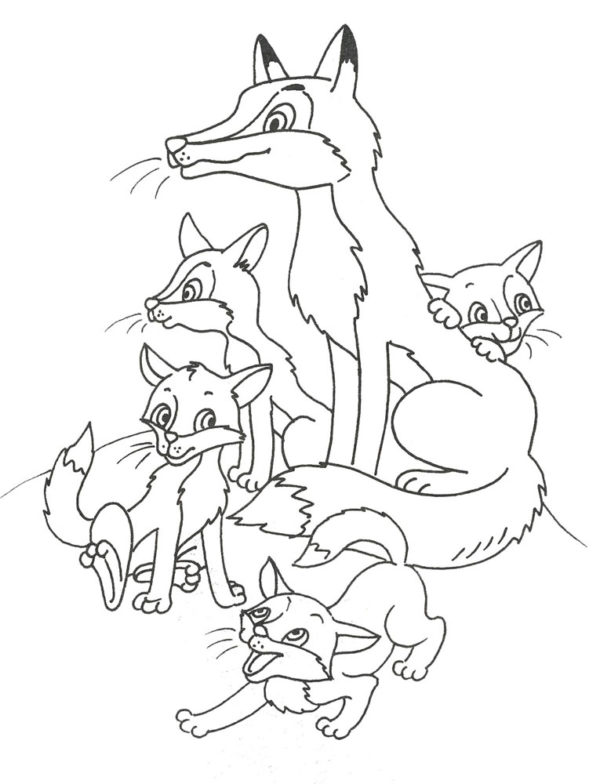 Dibujos de Zorros para Colorear
