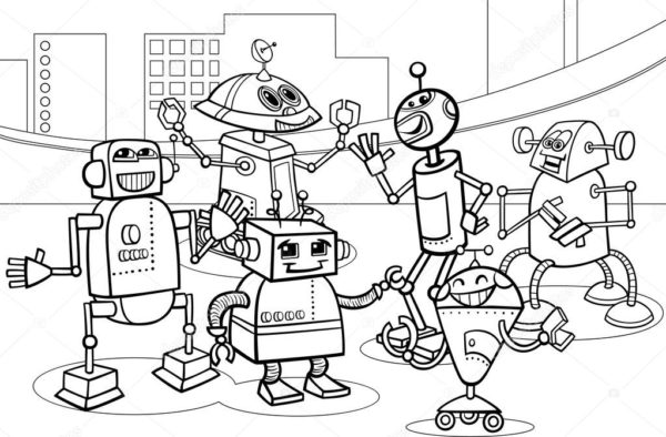 Coloriage Robot à imprimer