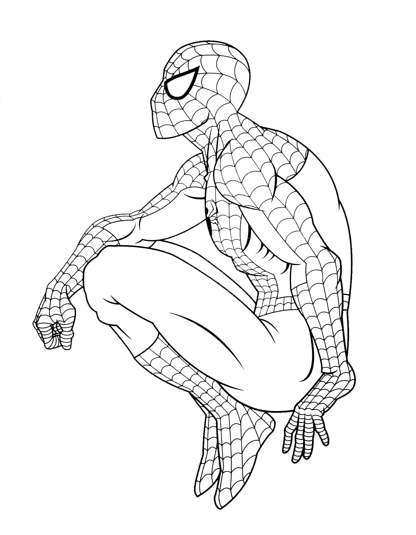 Coloriage Spiderman à imprimer