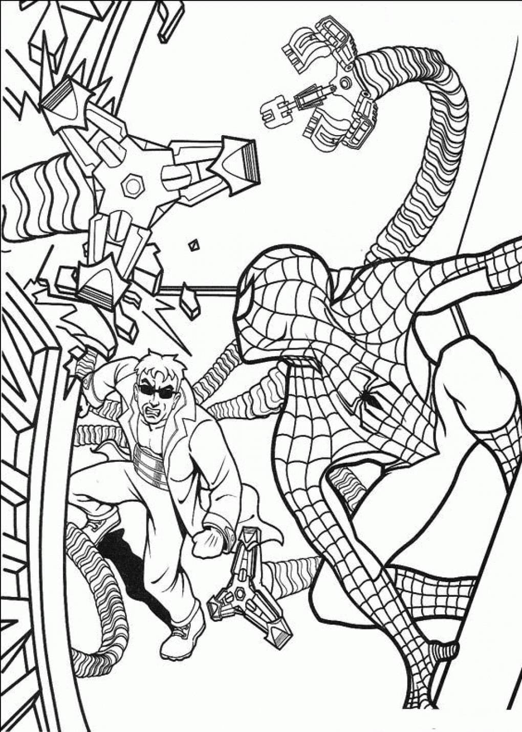 Dibujos de Spiderman para colorear. Imprimir superhéroe en línea