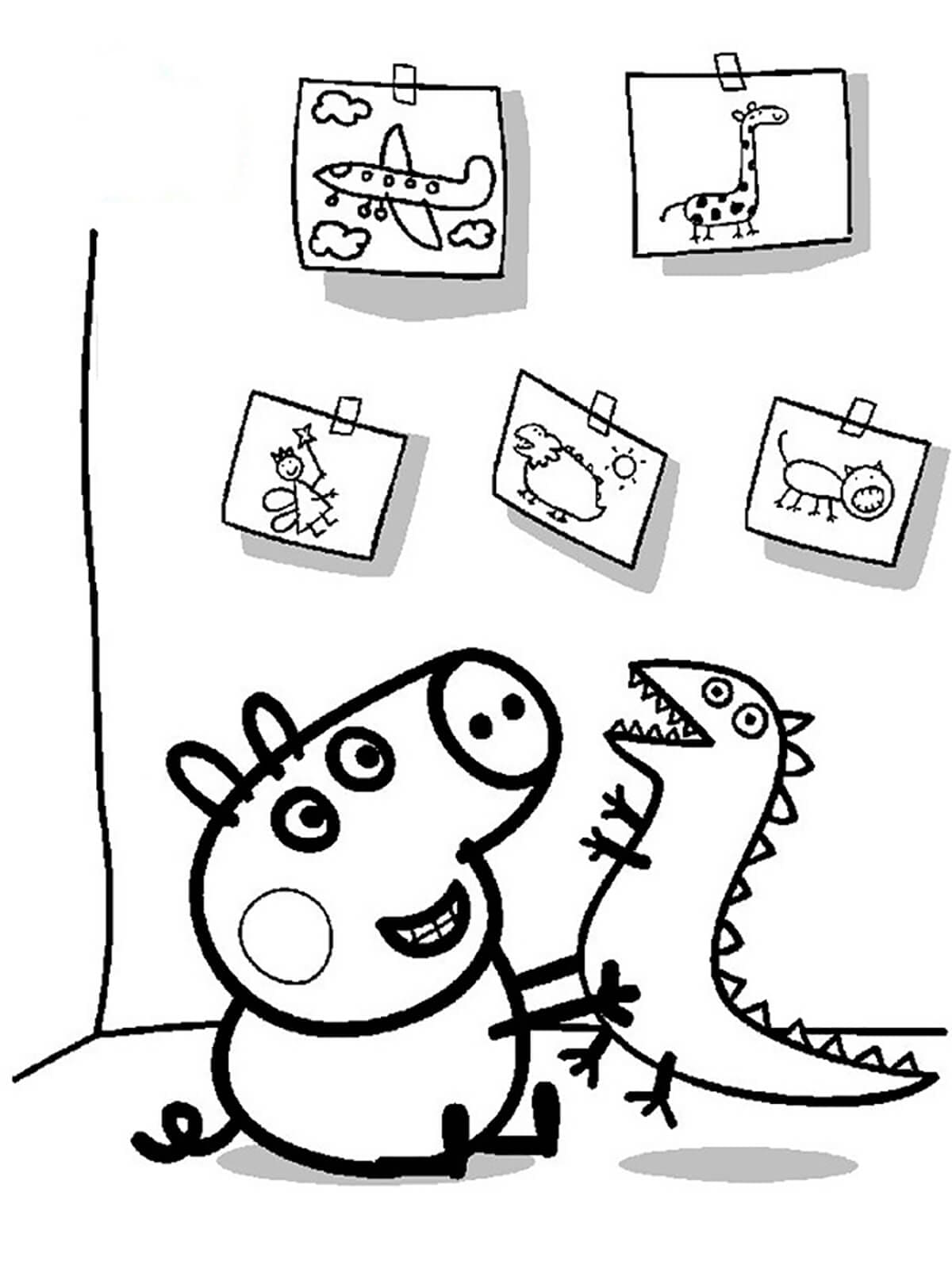 Desenhos de Peppa Pig para colorir, sua família e amigos. Imprimir online