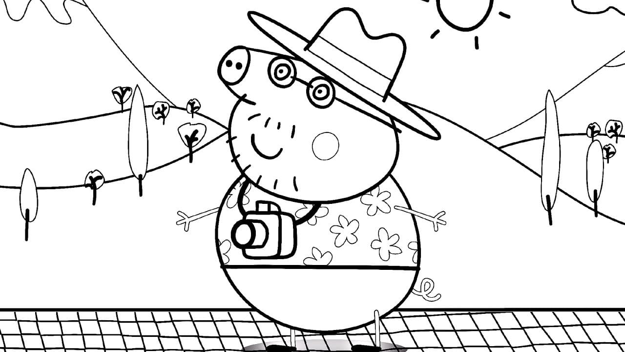 Desenhos de Peppa Pig para colorir, sua família e amigos. Imprimir online