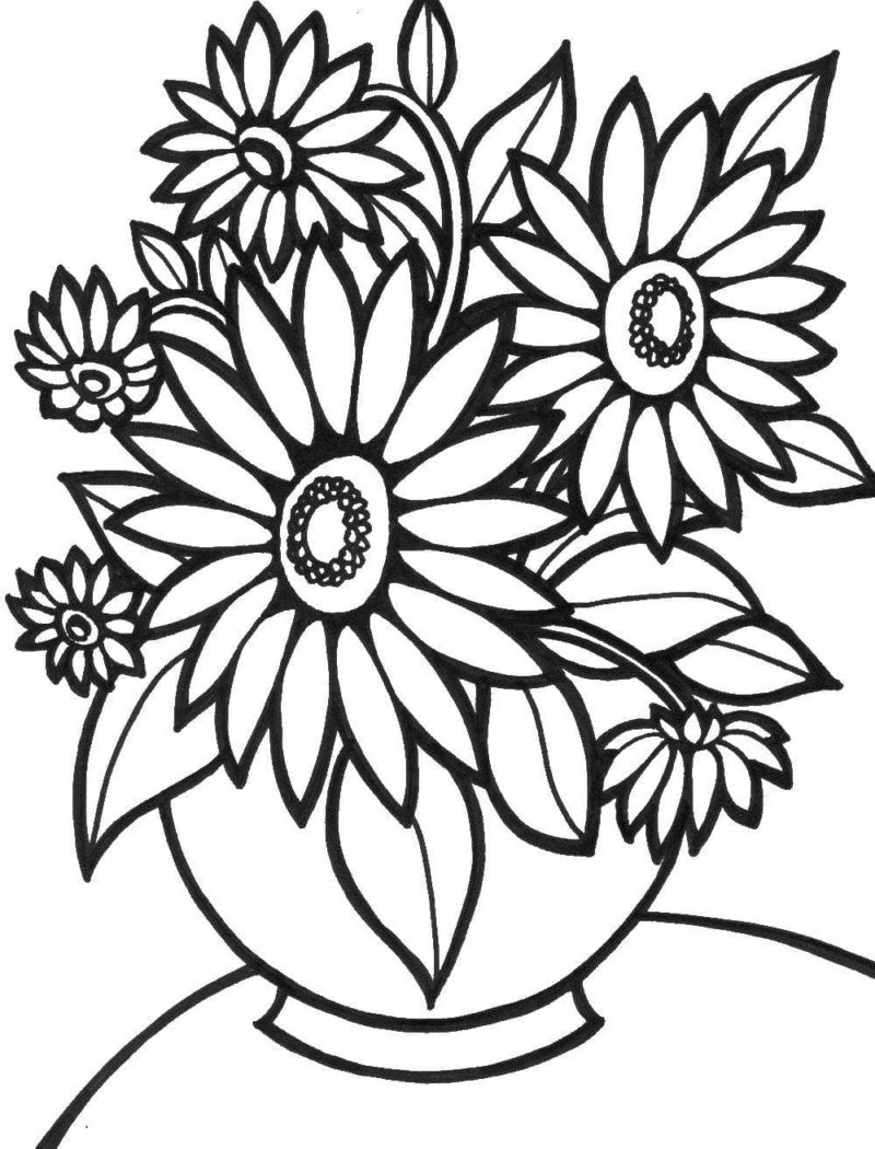 Ausmalbilder Blumen | 80 Malvorlagen zum kostenlosen Drucken
