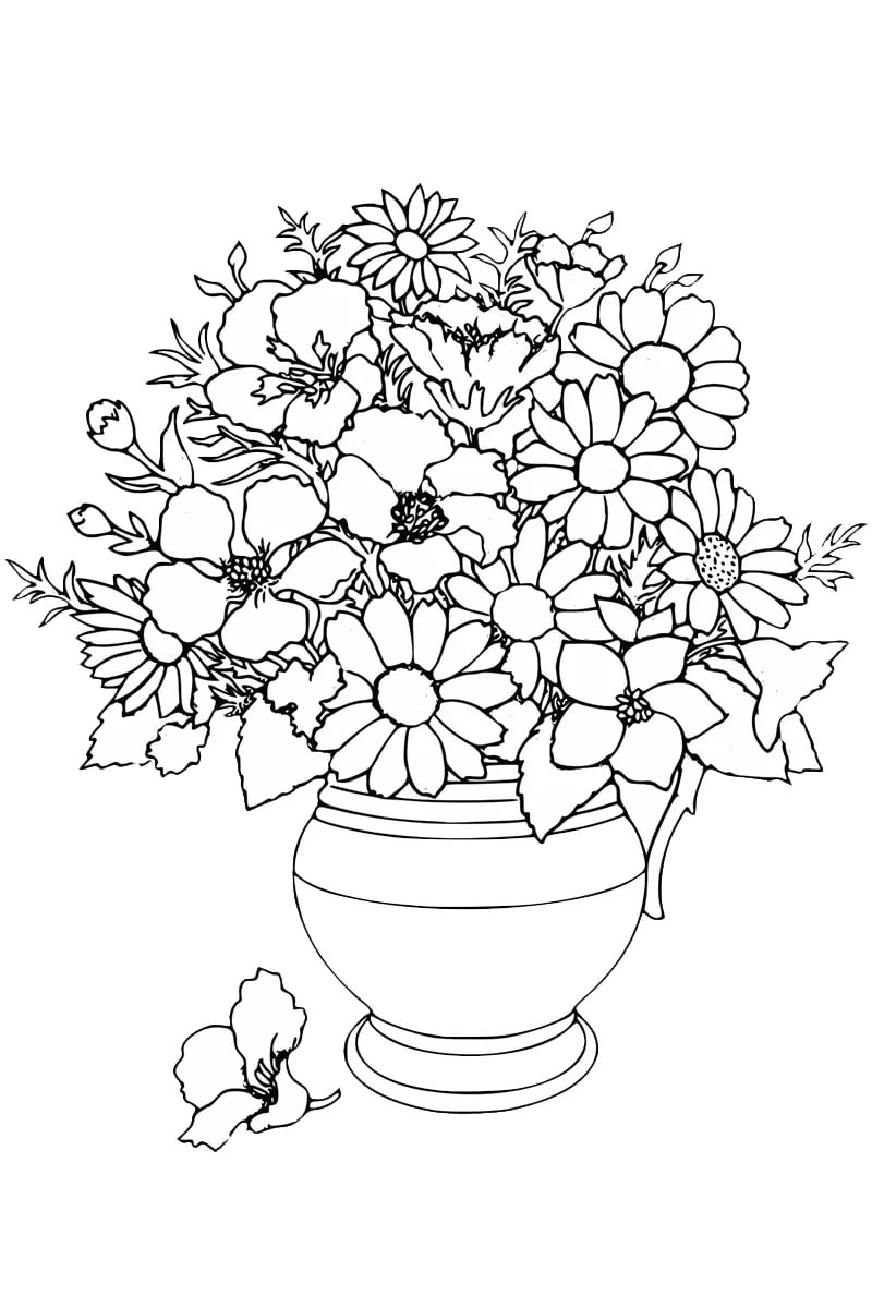 Flowers Coloring Pages | 80 Beautiful images Free Printable