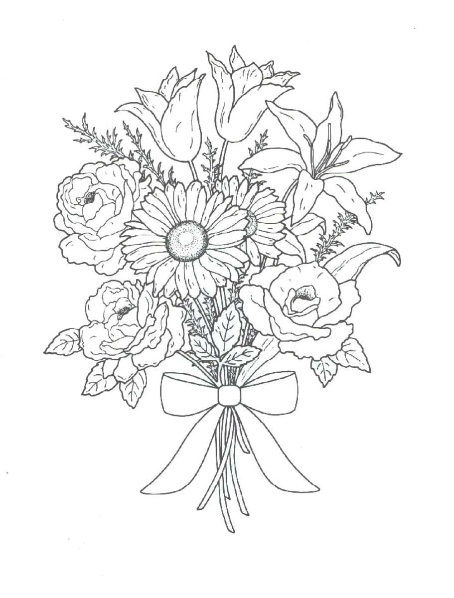 Flowers Coloring Pages   20 Beautiful images Free Printable