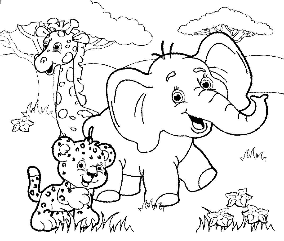Desenhos de Animais para Colorir. Imprima para crianças, 100 imagens