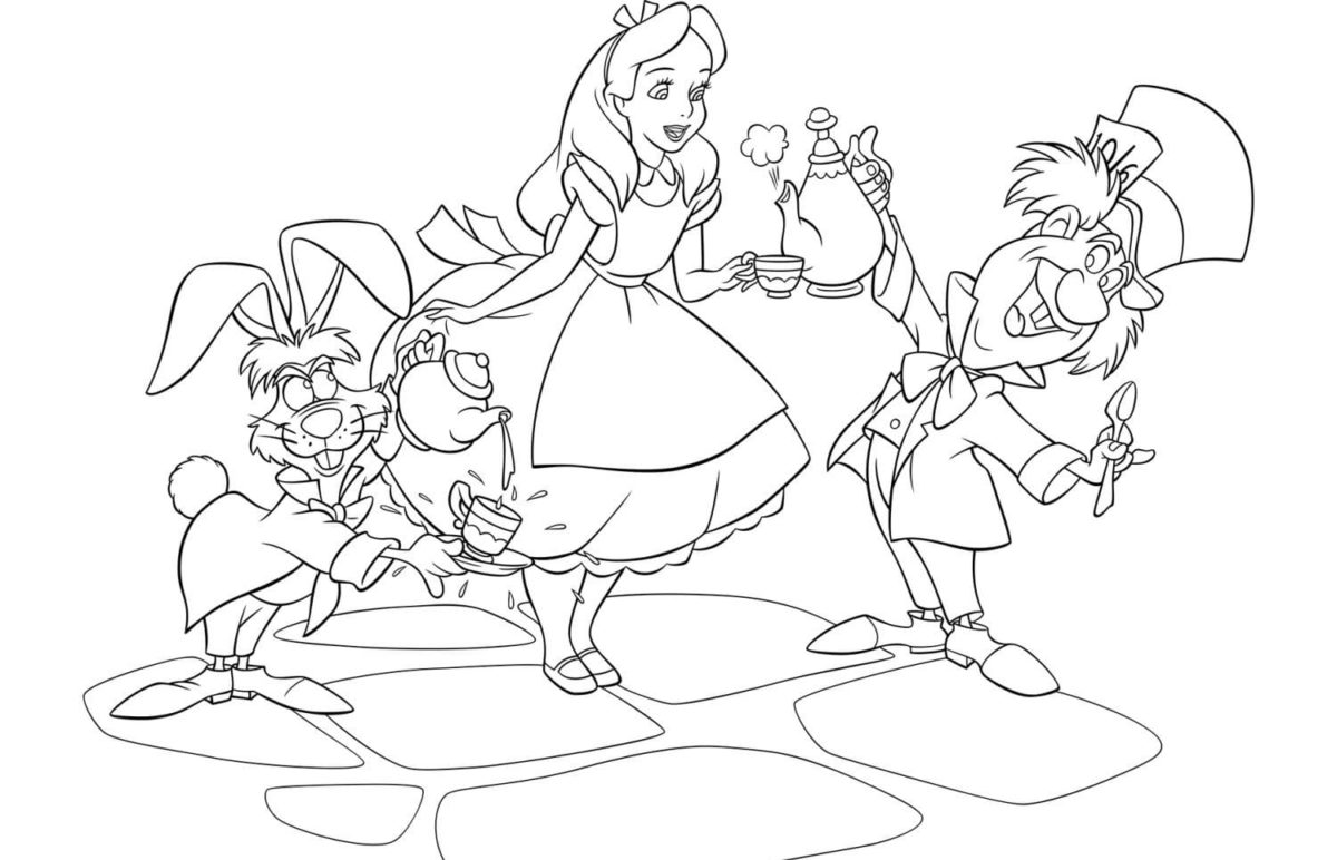 Coloriage Alice au Pays des Merveilles - 90 images à imprimer