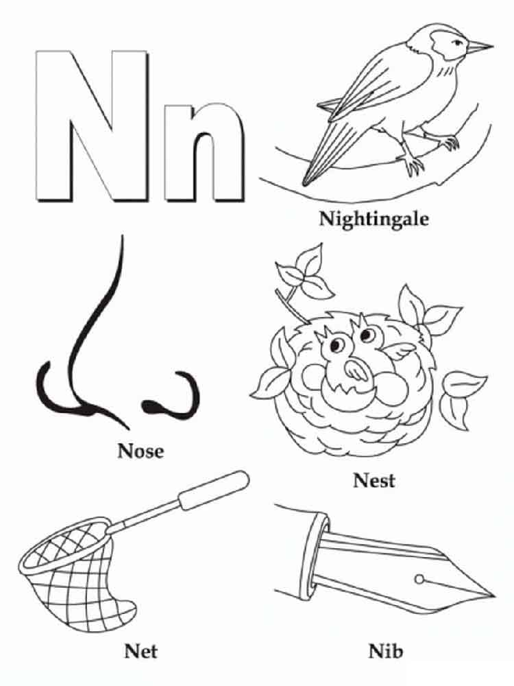English Letters: Coloring Pages for Studying the English Alphabet