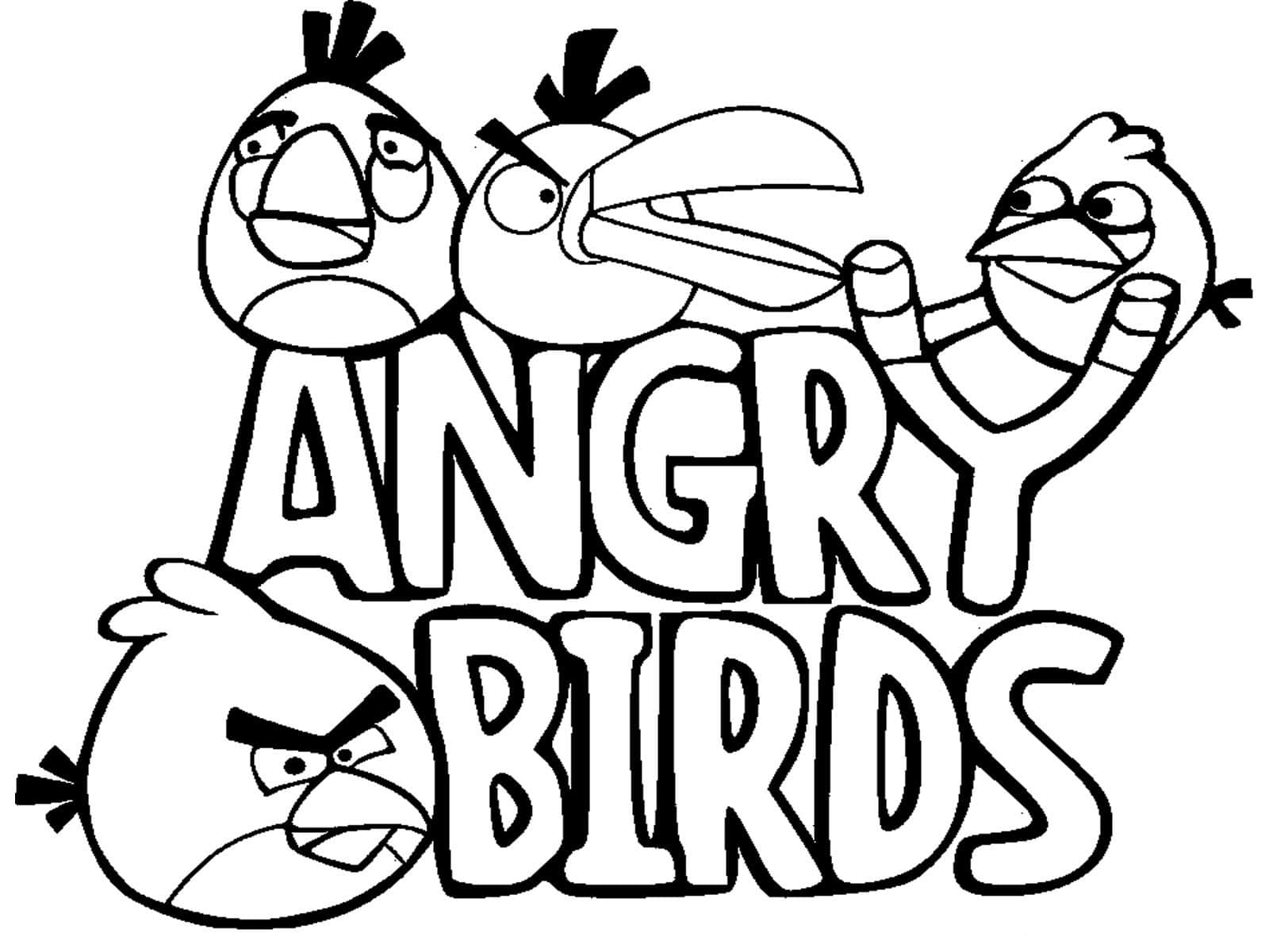 Раскраска Angry Birds go