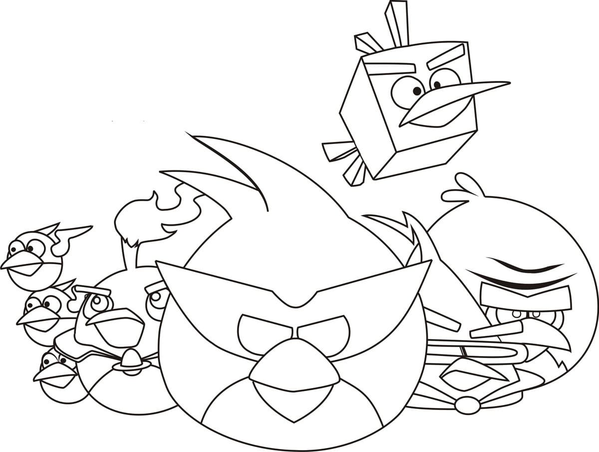 Раскраски Энгри Бердз (Angry Birds) - Распечатайте онлайн!