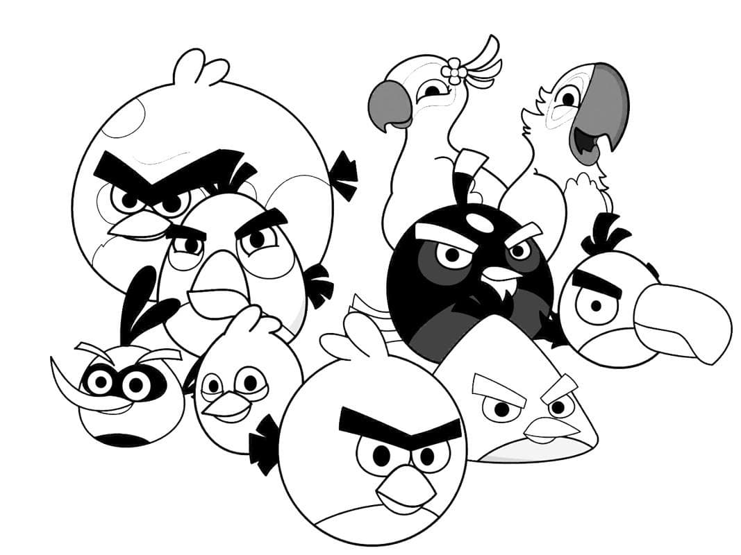 Dibujos para colorear Angry Birds. Imprime en línea para niños