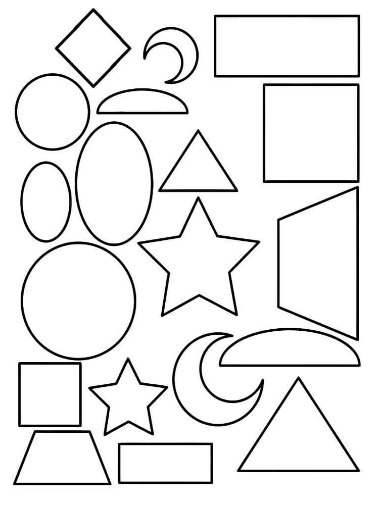 Dibujos para colorear Formas Geométricas. Imprime gratis para niños