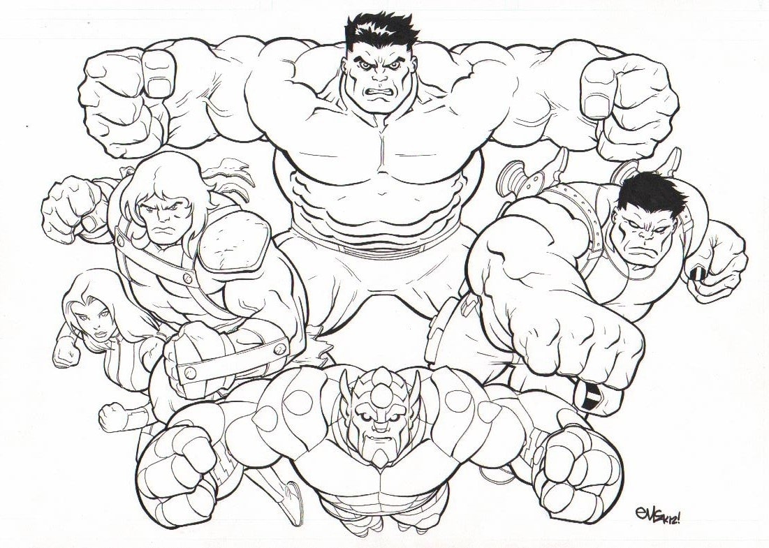 Ausmalbilder Hulk | 110 Malvorlagen zum kostenlosen Drucken