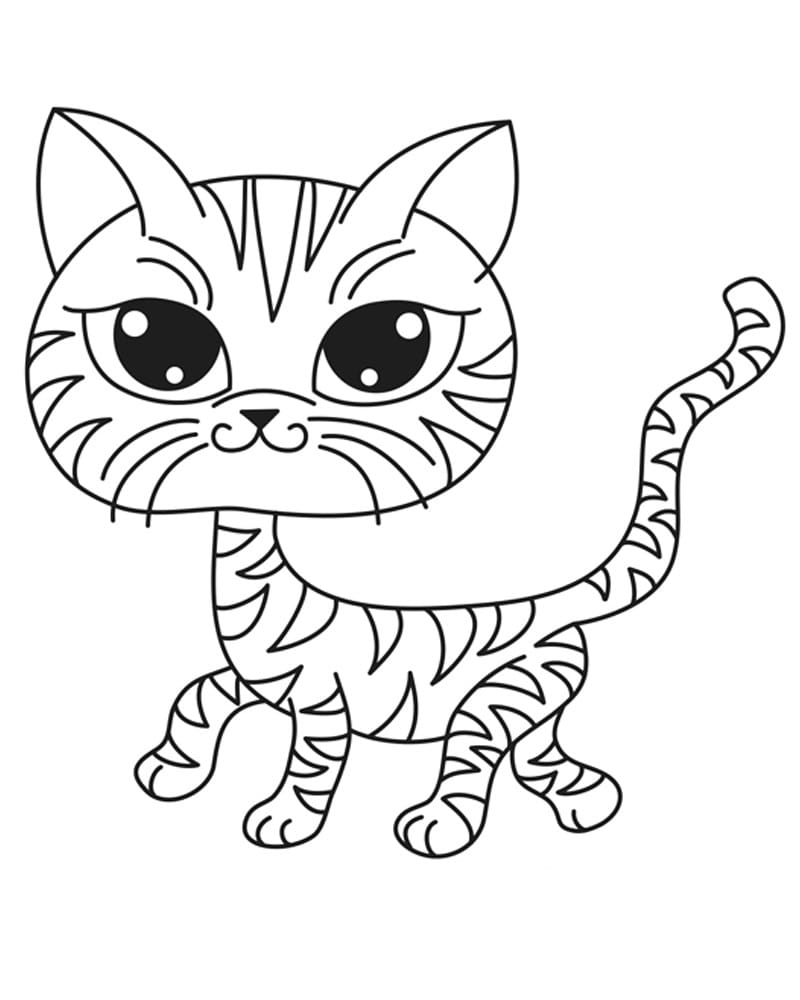 Desenhos de Gatos para Colorir