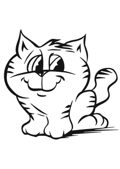 Раскраски для девочек с котятами 11