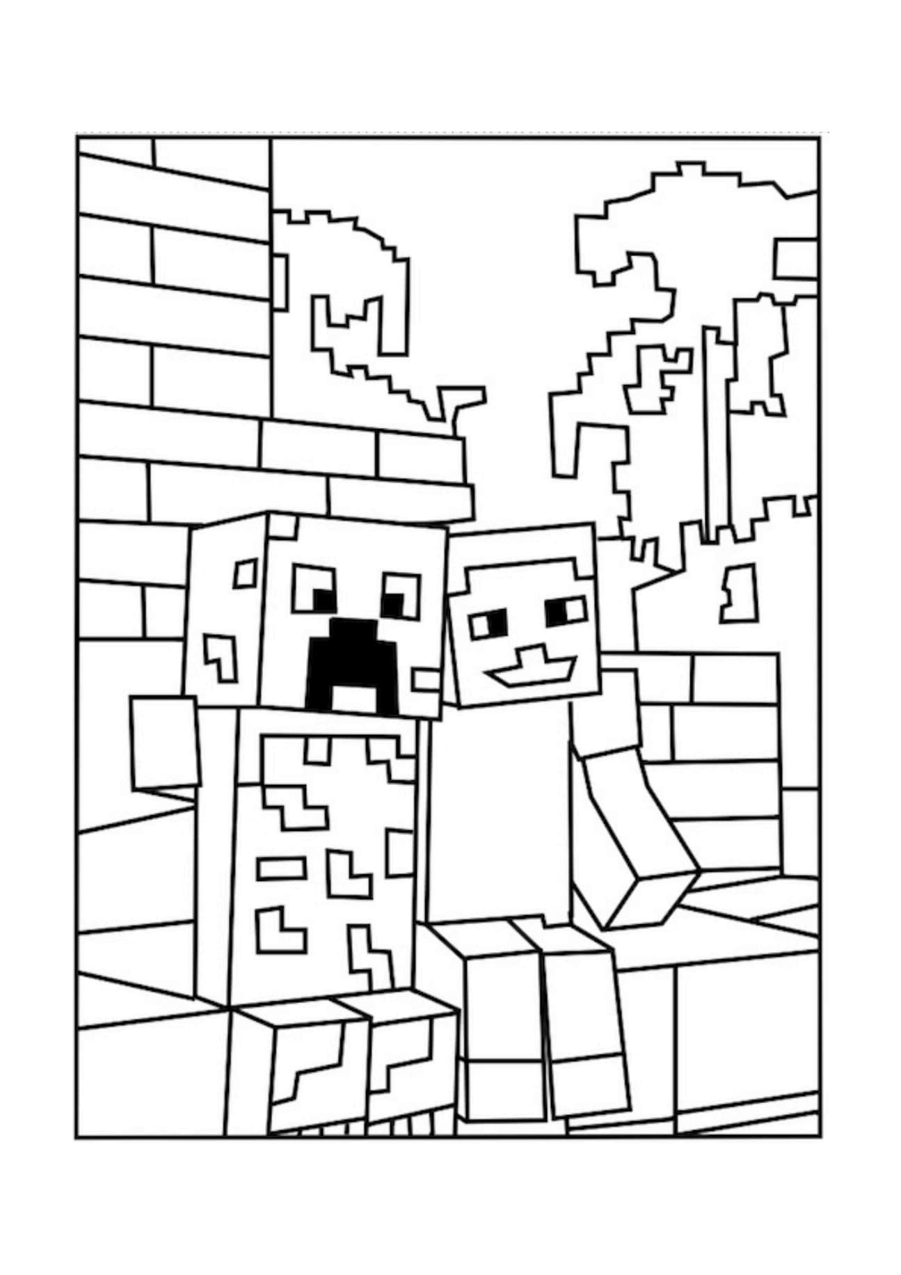 Esqueleto para colorir e pintar - Imprimir Desenhos em 2023  Minecraft  para colorir, Desenhos minecraft, Minecraft para imprimir