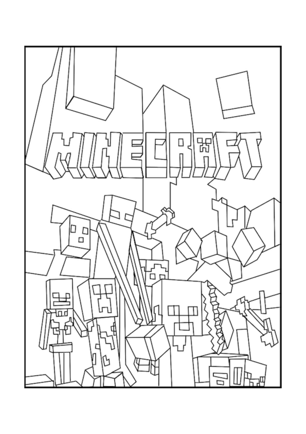 Minecraft Coloring Pages. Print Them For Free! 100 Pictures From the Game