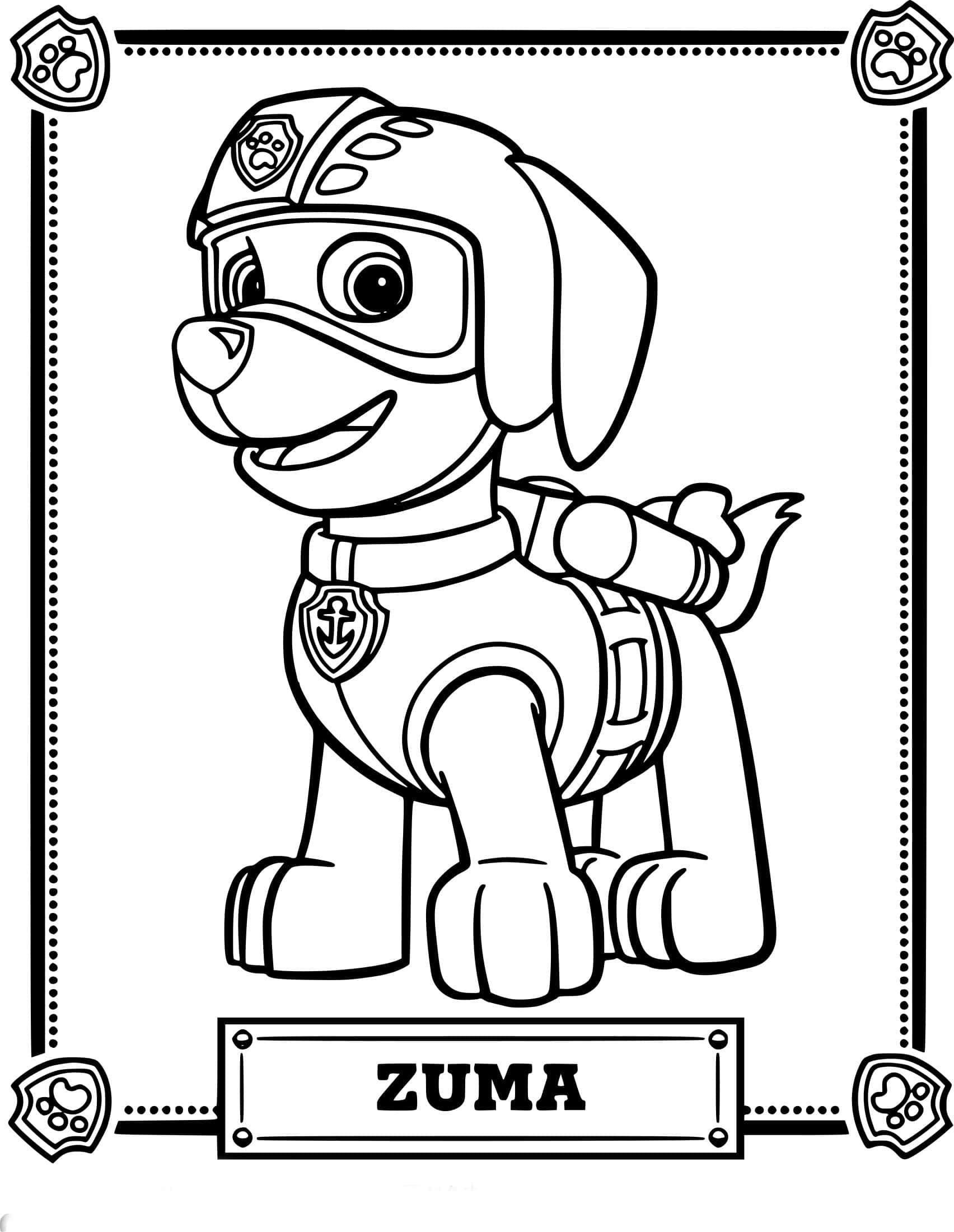 Dibujos de Paw Patrol para colorear. Imprime gratis