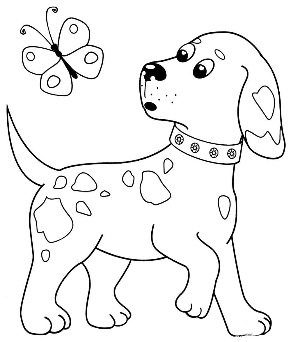 Desenho de Cachorro feliz para Colorir - Colorir.com